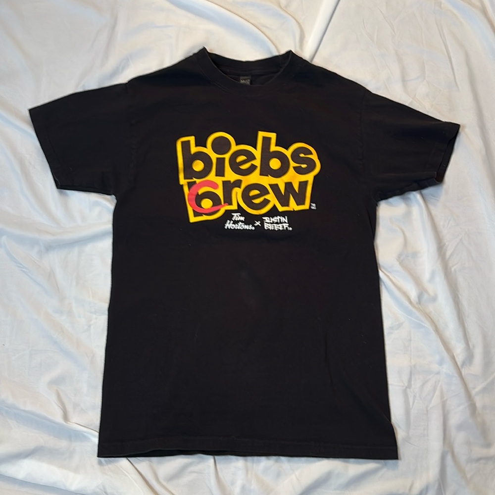 Tim Hortons x Justin beiber beibs crew women’s small black tee